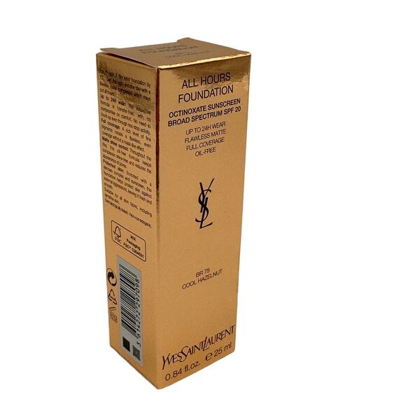 YSL All Hours Foundation Full Coverage BD75 Cool  Hazelnut New in Box - Picture 1 of 7